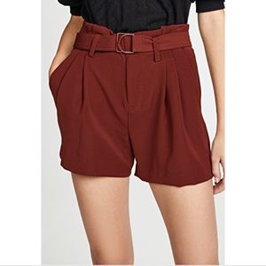 Vince belted shorts redwood color